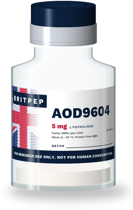 AOD9604 5 mg research peptide vial