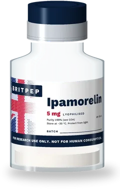 Ipamorelin research peptide vial