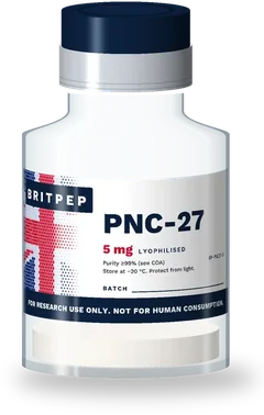 PNC-27 research peptide vial